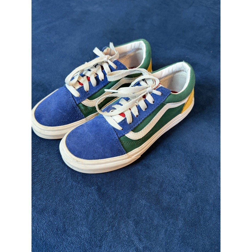 VANS Old Skool Yacht Club Vibrant blue, green, yellow Retro, Shoes Sneakers Sz 3